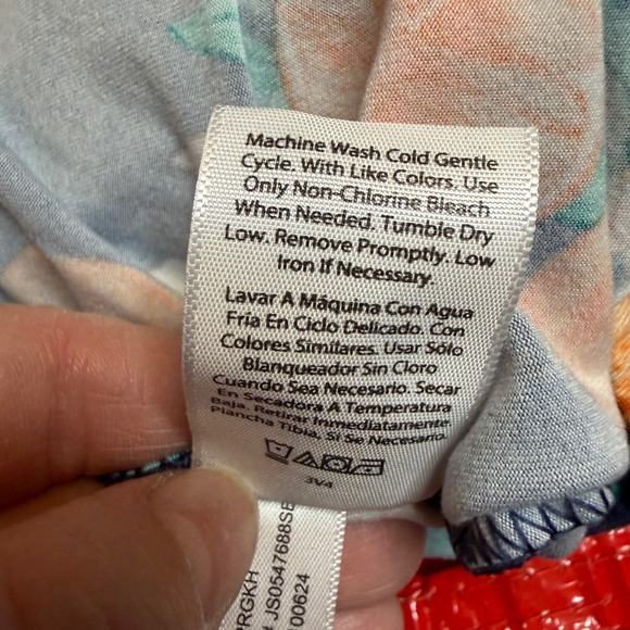 Joyspun Pajama Set Women Large 12-14 Navy Orange Citrus Print Short Sleeve Set - Picture 12 of 13